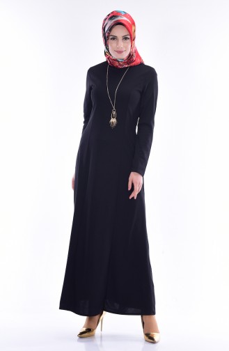 فستان بتصميم سادة مع سلسال  8634-03
