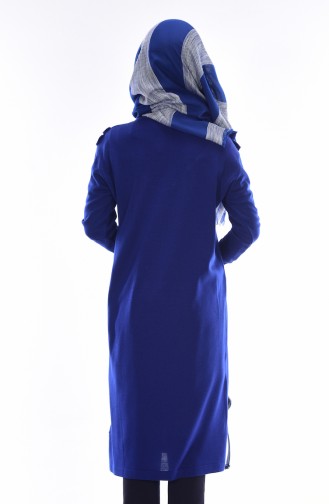 Frilled Knitwear Tunic 3968-01 Saxon Blue 3968-01