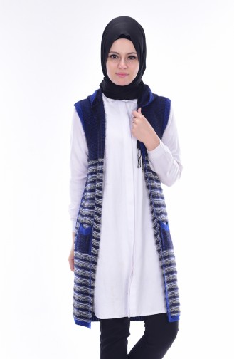 Vest with Hood and Pockets 1066-03 Saxon Blue 1066-03