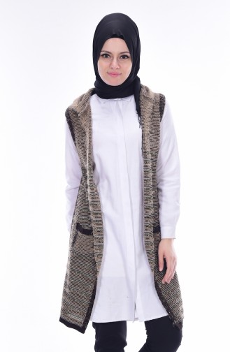 Vest with Hood and Pockets 1066-07 Mustard 1066-07