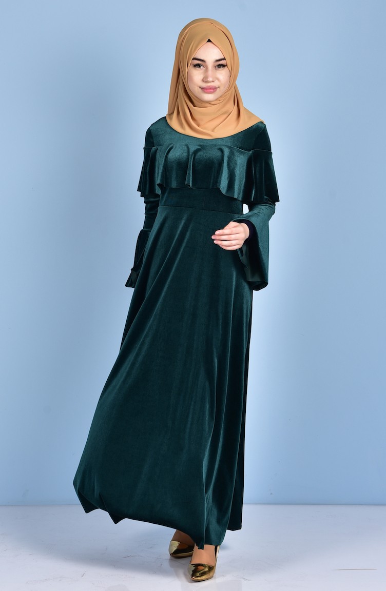 jade velvet dress