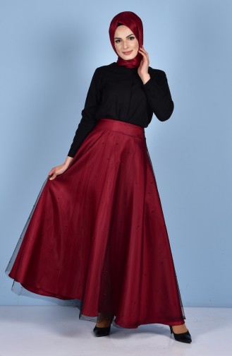 Claret Red Skirt 0621-02