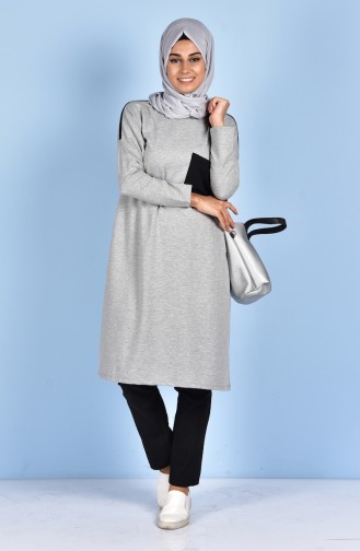 Bat Sleeve Tunic 4212-01 Grey 4212-01