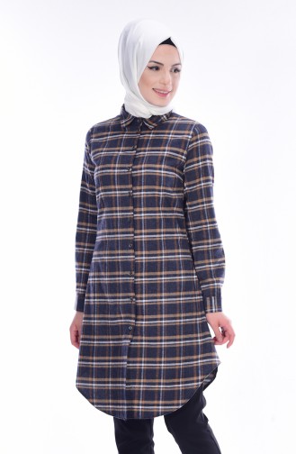 Ekoseli Tunik 6278-01 Hardal