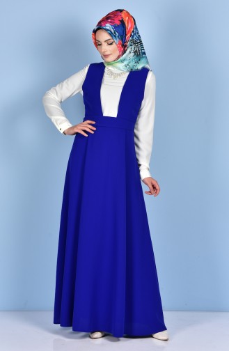 Gömlekli Jile Elbise 0036-01 Saks