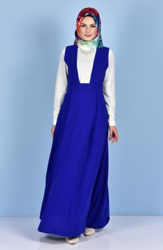 Gömlekli Jile Elbise 0036-01 Saks