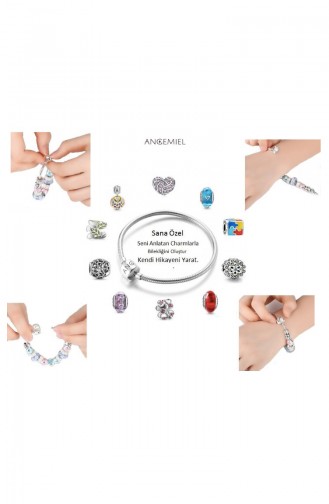 Vav Elif Argent Charm Angemiel Bracelet 002766 002766