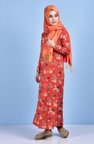 Decorated Long Tunic 1148-01 Coral 1148-01