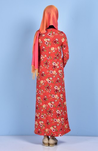 Decorated Long Tunic 1148-01 Coral 1148-01