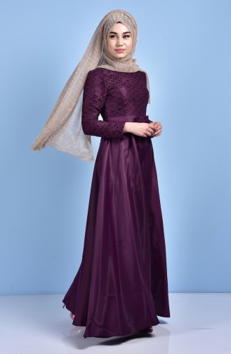 Lila Hijab-Abendkleider 5064-05