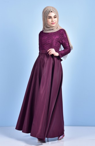 Zwetschge Hijab-Abendkleider 5064-01