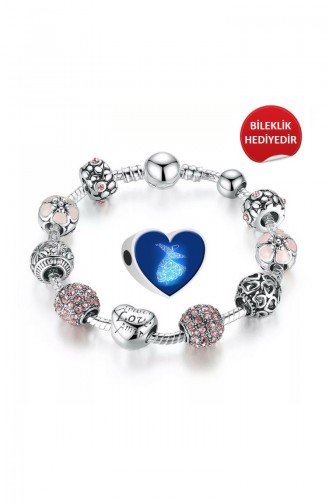 Argent Charm Angemiel Bracelet ALM002762 Coloré 002762