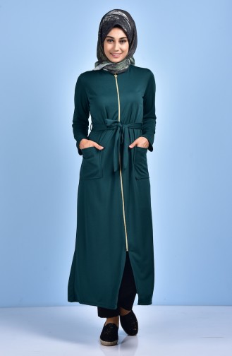 Abaya with Belt 4120-07 Jade Green 4120-07