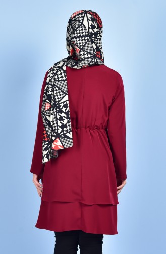 Beli Lastikli Tunik 0067-03 Bordo