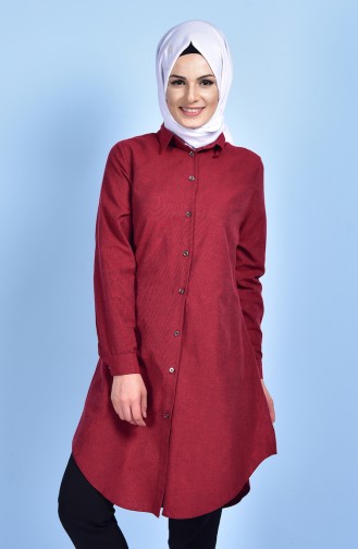Buttoned Tunic 6276-10 Claret Red 6276-10
