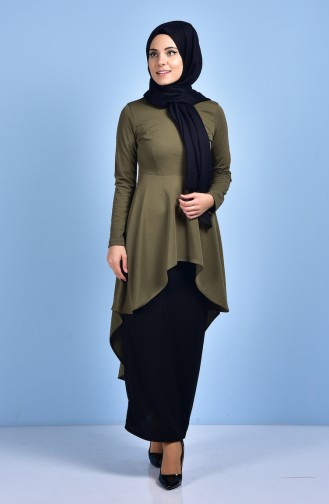 Skirt Blouse Suit 5100-08 Khaki 5100-08