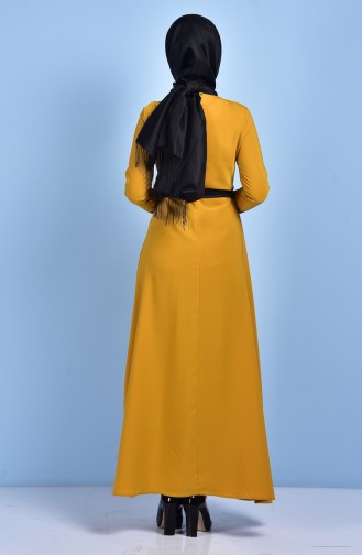 فستان أصفر خردل 2258-02