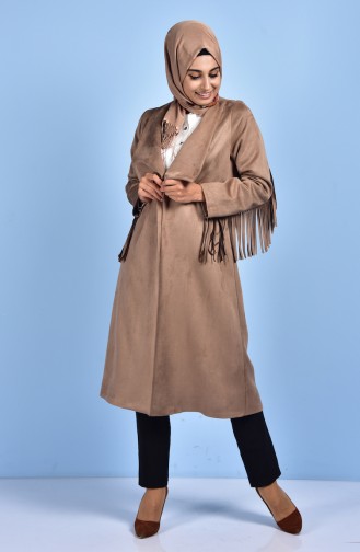 Wildleder Kleid mit Fransen 0051-02 Nerz 0051-02