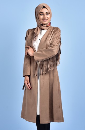 Wildleder Kleid mit Fransen 0051-02 Nerz 0051-02