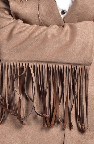 Wildleder Kleid mit Fransen 0051-02 Nerz 0051-02