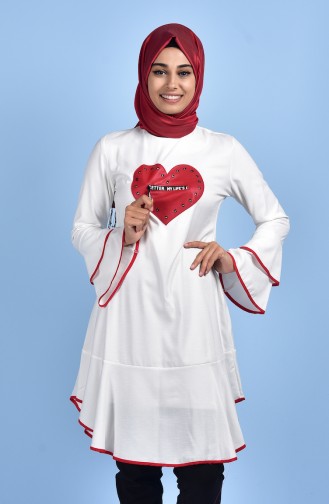 Biyeli Tunik 0895-01 Ekru