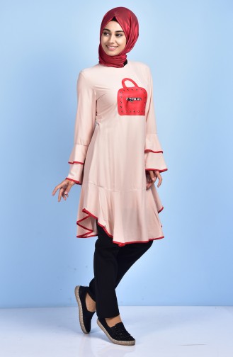 Biyeli Tunik 0895-02 Somon