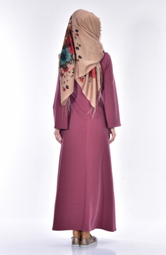 Dusty Rose Hijab Dress 2831-04