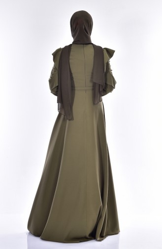 Khaki Hijab Dress 0414-01