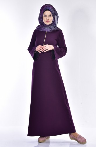 Purple Hijab Dress 2831-12