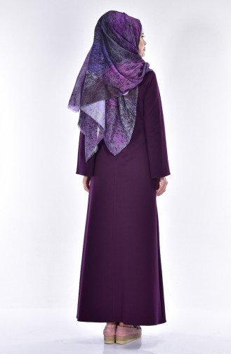 Purple Hijab Dress 2831-12