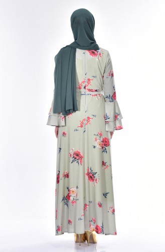 Green Hijab Dress 5007A-01