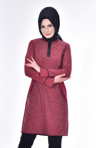 Kuplu Tunik 0717-02 Bordo