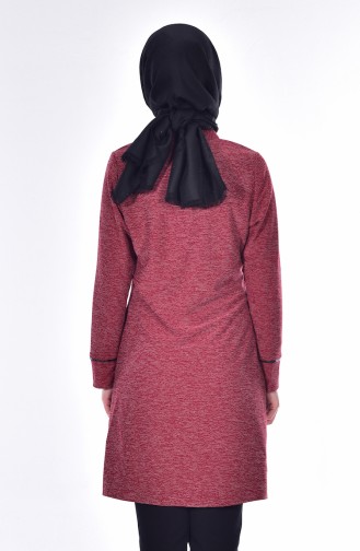 Kuplu Tunik 0717-02 Bordo