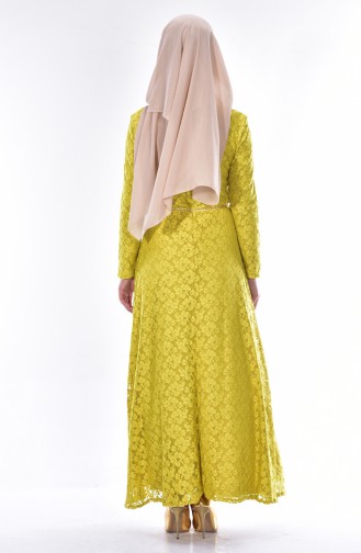 Pistachio Green Hijab Dress 4405-01