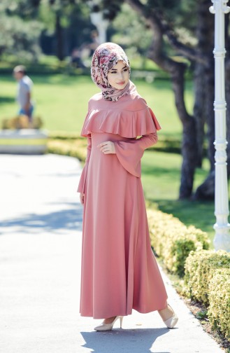 Dusty Rose Hijab Dress 8088-02