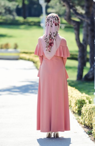 Dusty Rose Hijab Dress 8088-02