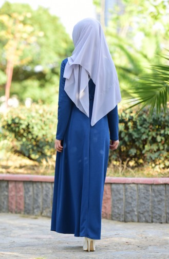 Indigo Hijab Dress 6116-03