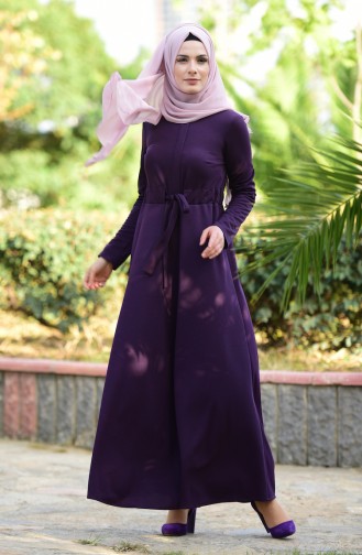 Purple Hijab Dress 6116-04