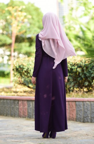 Purple Hijab Dress 6116-04