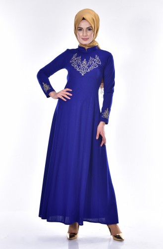 Saxe Hijab Dress 4401-06