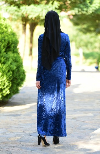 Saxe Hijab Dress 6112-03