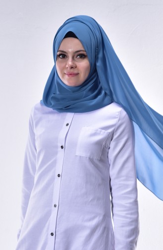 Long Chiffon Shawl 50025-140 Indigo 140