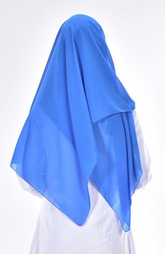 Uzun Şifon Şal 50025-143 Koyu Mavi