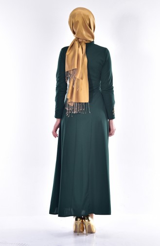 Emerald Green Hijab Dress 4401-05