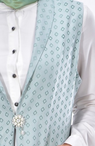 Mint Green Waistcoats 0064-01