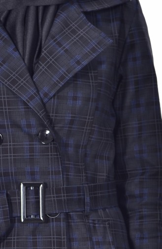 Checker Decorated Jacket 7005-01 Black 7005-01