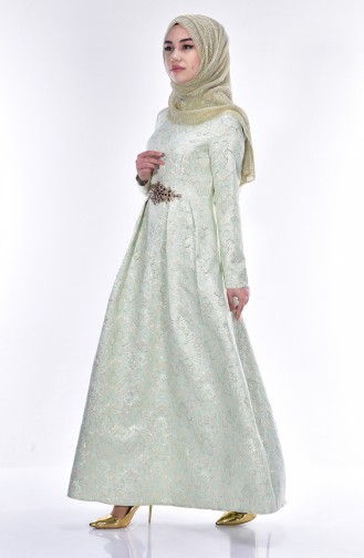 Minzengrün Hijab-Abendkleider 0118-02