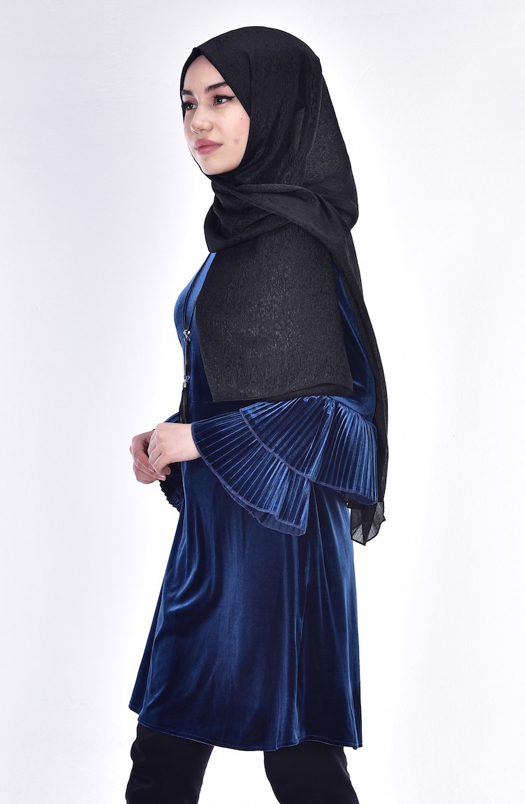 Tunique En Velours Violet - Taille S, 100% Lyocell, Sans Manches, Style élégant Et Figurant, Occasion Très Bon état