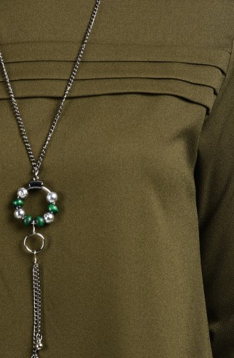 Necklace Tunic 5317-05 Khaki Green 5317-05