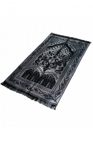 Ensemble Tapis de Prière Pour Offrir Taffetas 2600-01 Noir 2600-01